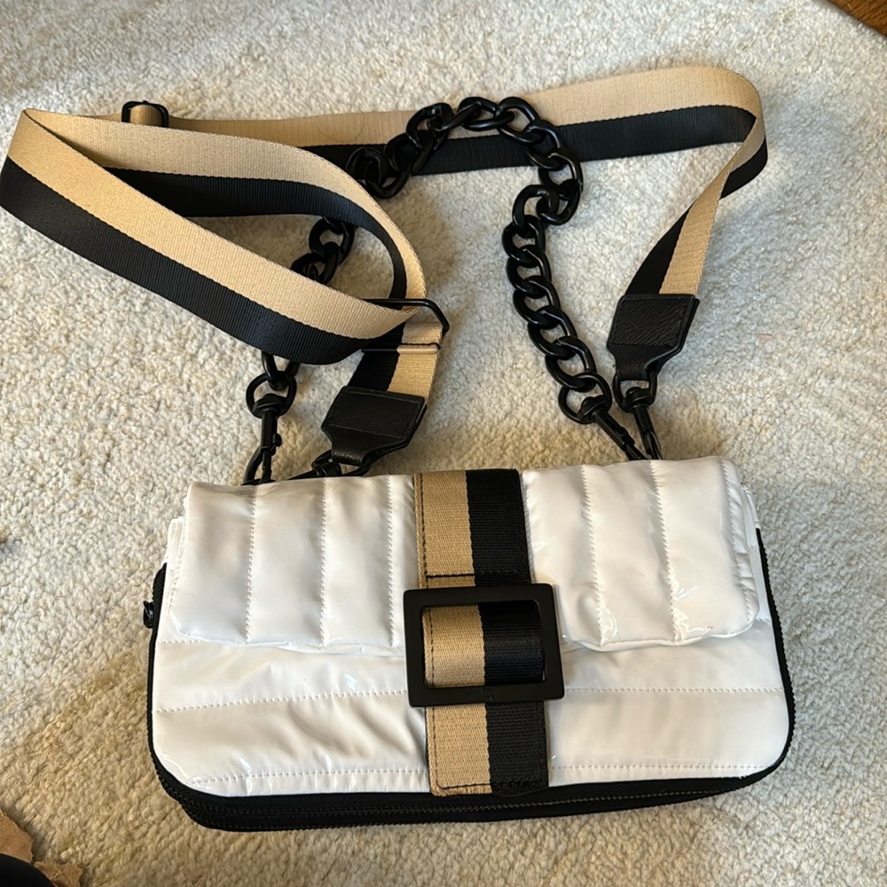Think Royln White Patent Bag